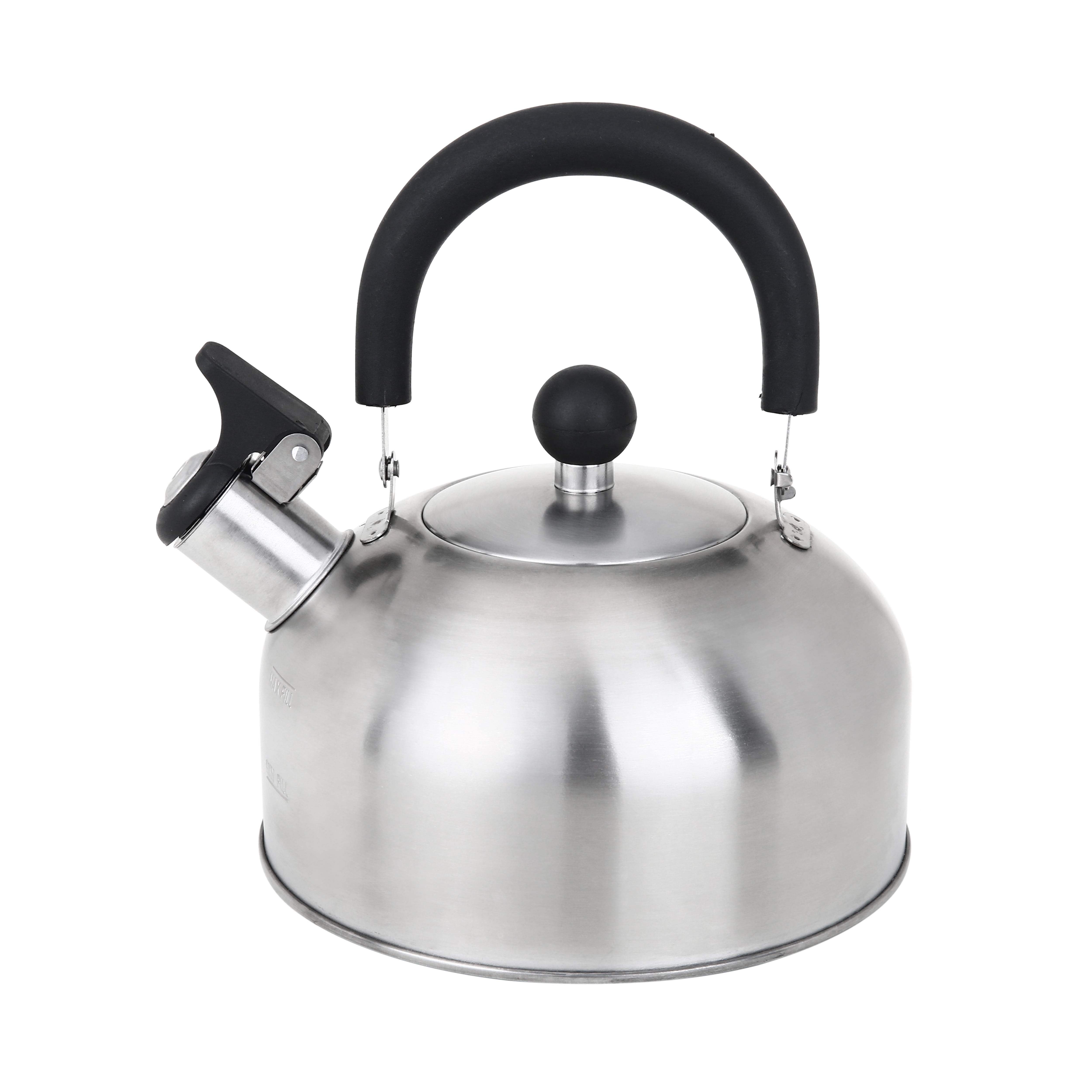 Stainless Steel Stovetop Whistling Tea Kettle 3 Liter (3-Quart) Classic  Teapot with Ergonomic Handle, Works on Induction Cooktops-Red 2408