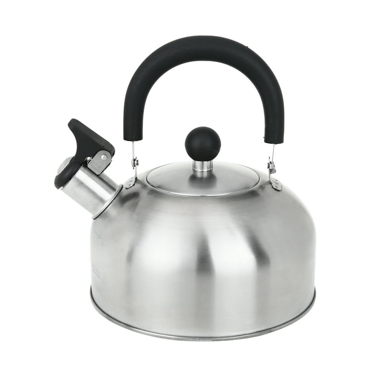 Mainstays 1.8-Liter Whistle Tea Kettle, Stainless Steel