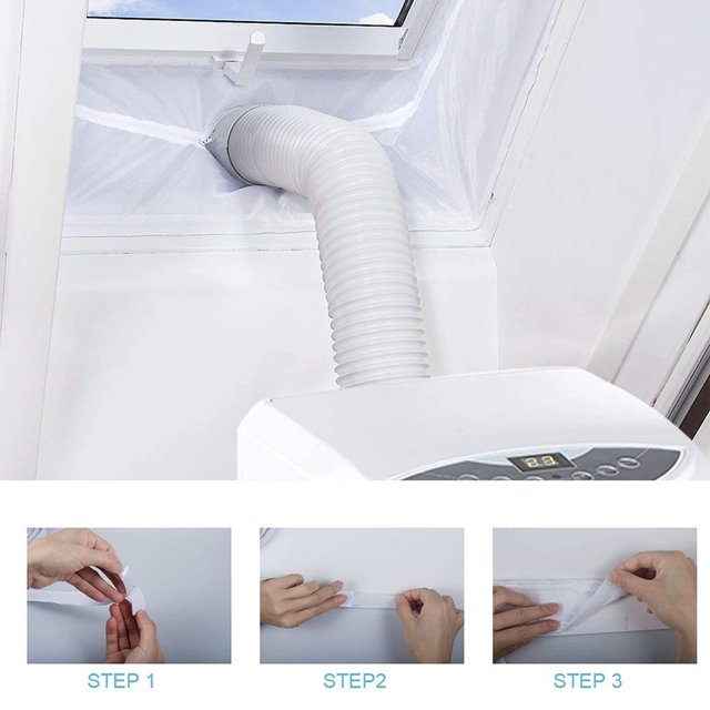 Hugtrwg Deflector Sellado Aire Caliente para Ventana Tela Sellado Aire Acondicionado para El