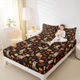 thumbnail image 4 of Manfei Fall Fox Animal Bed Sheets for Kids, Autumn Pumpkin Leaf Full Size Sheets, 4-Piece, 1 Flat Sheet, 1 Fitted Sheet and 2 Pillowcases, 4 of 6