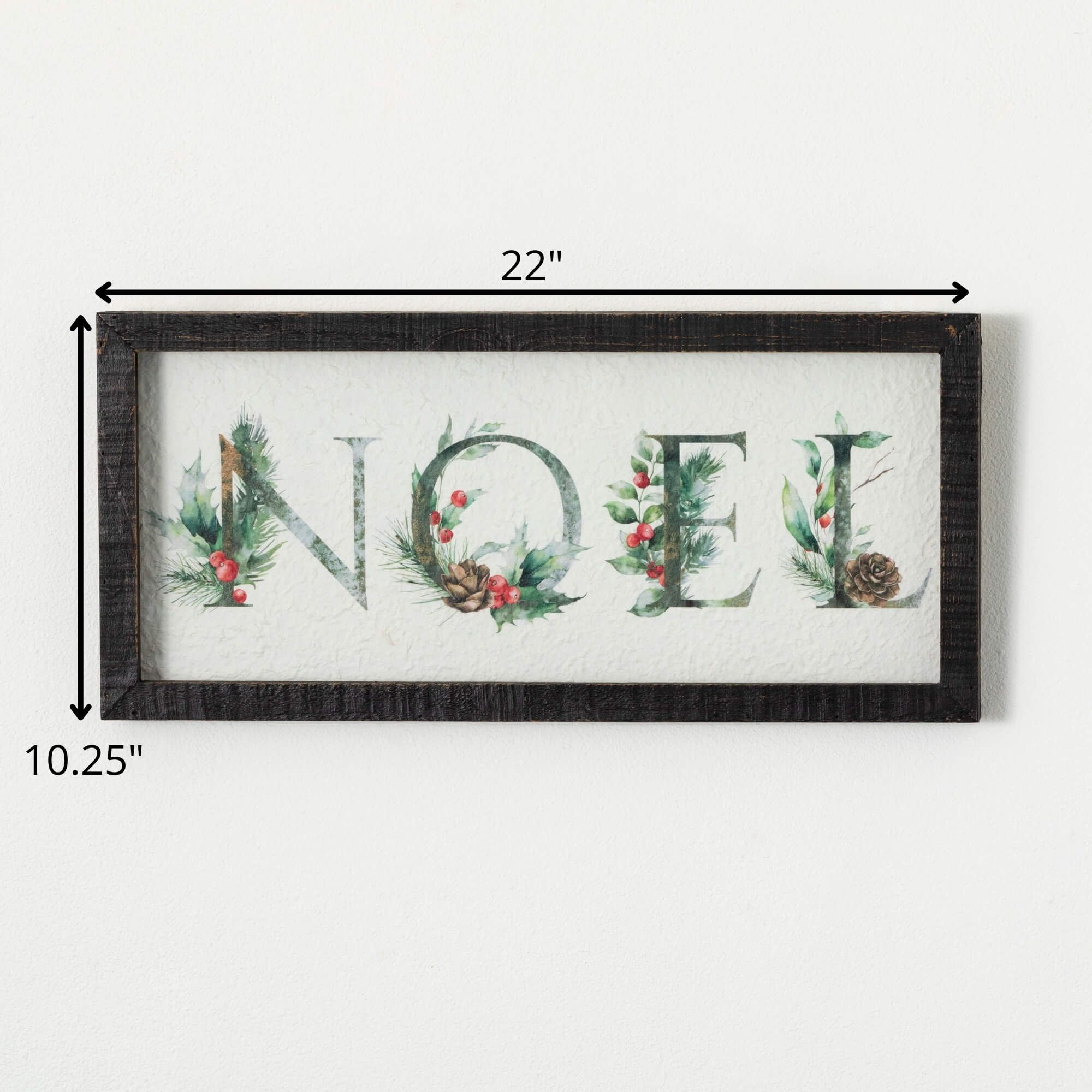 22" Sullivans Holly Noel Christmas Wall Decor, Multicolor