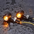 thumbnail image 6 of Shininglove 1 Pair Motorcycle LED Black Mini Turn Signals Lights Blinker Indicator, 6 of 6
