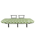 thumbnail image 3 of Irish Futon Couch, Entangled Clover Leaves Twigs Celtic Pattern Botanical Filigree Inspired Retro Tile, Daybed with Metal Frame Upholstered Sofa for Living Dorm, Loveseat, Cream Green, by Ambesonne, 3 of 4