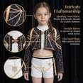thumbnail image 6 of Guvpev G'irl's Popular Singer Idol Group Cosplay Costume, Pop Star Stage Performance Outfit with Top and Pants Set, for Halloween Cosplay & Dress Up Events, 6 of 7