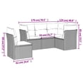 thumbnail image 2 of vidaXL 5 Piece Patio Sofa Set with Cushions Black Poly Rattan, 2 of 4