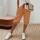 thumbnail image 1 of WILLBEST Pantalones Casuales para Mujer, Cómodos, a La Moda, Lisos, con Bolsillos Grandes, Elásticos, Capri para Uso Diario Mediana, 1 of 5