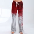 thumbnail image 4 of WTOBBY Women's Festive Halloween Print Drawstring Waist Casual Pants with Vibrant Designs, Comfortable Trousers Cut for Autumn Celebrations and Everyday Fun Wear,Vermilion S, 4 of 6
