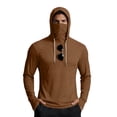thumbnail image 3 of BRANROY Long Sleeve Fishing Shirt for Men - UPF 50+ Sun Protection Hoodie with Face Mask Ice Silk Lightweight Breathable Hiking Pullover,Brown M, 3 of 5
