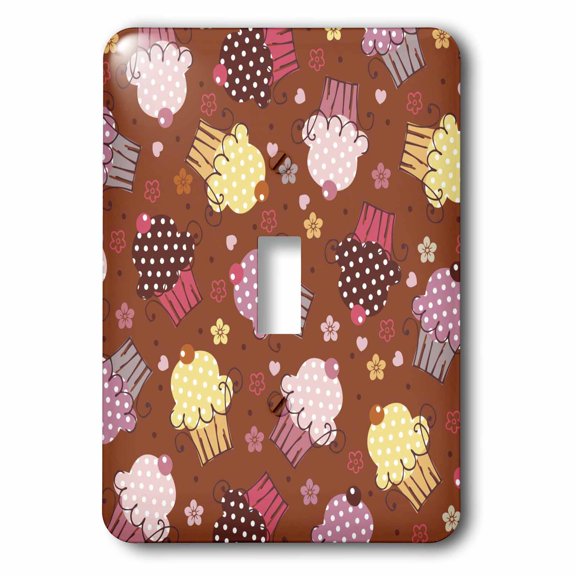 3dRose, Chocolate Cupcake Design, single toggle switch
