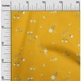 thumbnail image 1 of oneOone Velvet Yellow Fabric Leaves & Flowers Floral Quilting Supplies Print Sewing Fabric By The Yard 58 Inch Wide, 1 of 5