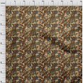 thumbnail image 4 of oneOone Viscose Chiffon Brown Fabric Abstract Sewing Craft Projects Fabric Prints By Yard 42 Inch Wide, 4 of 5