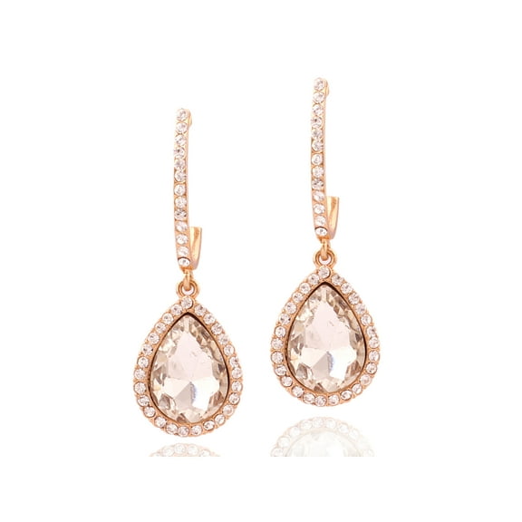 Womens Earrings Rose Gold Teardrop Earring