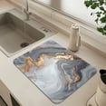 thumbnail image 4 of Wobogo Gray Gilt Patterns Dish Drying Mats Diatomaceous Earth Super Absorbent Non-slip Rubber Sole 23.6×19.7in, 4 of 11