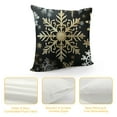 thumbnail image 4 of COMIO Black Christmas Pillow Covers  Xmas Winter White Gold Snowflake Pillow Cases with Zipper Set of  Christmas Decorations Indoor Home Decor for Winter Holiday Room Bedroom Cushion Outdoor, 4 of 5