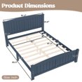 thumbnail image 5 of ChenyueFurn Queen Size Platform Bed, Solid Wood Frame with Support Slats,blue, 5 of 10