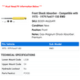 thumbnail image 2 of Front Shock Absorber - Compatible with 1975 - 1979 Ford F-150 RWD 1976 1977 1978, 2 of 2