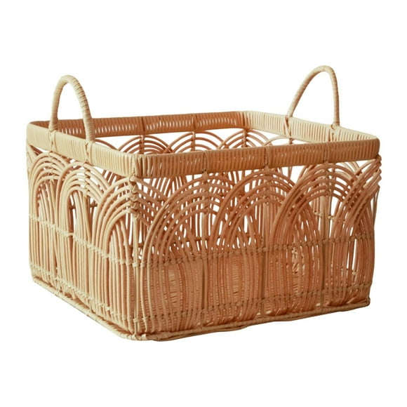 Cesta de almacenamiento, cesta de lavandería tejida, moderna organización, contenedor de lavado hueco 35CMX25CMX17CM