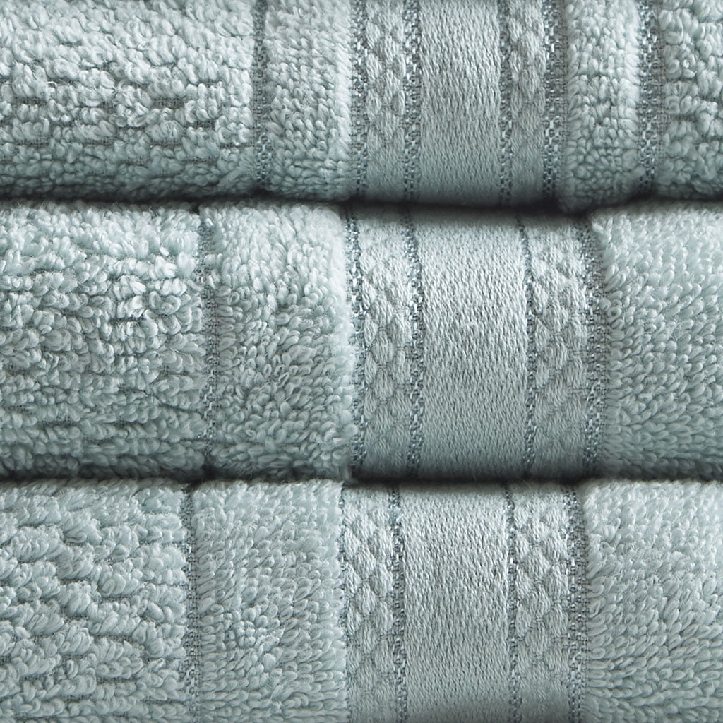 Super Soft Cotton Quick Dry Bath Towel 6 Piece Set  Seafoam