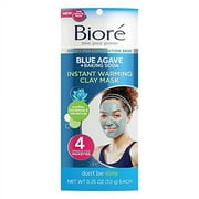 Biore Blue Agave Baking Soda Instant Warming Clay Mask 4ct