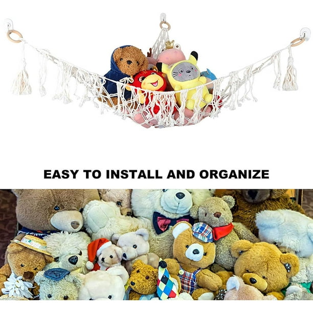 Hamac en peluche bohème, filet pour jouets suspendu, organisation de jouets en macramé, hamac d'angle au crochet, porte-jouets, cadeau de rangement de jouets pour chambre d'enfant - France Hamac en peluche bohème, filet pour jouets suspendu, organisation de jouets en macramé, hamac d'angle au crochet, porte-jouets, cadeau de rangement de jouets pour chambre d'enfant - France