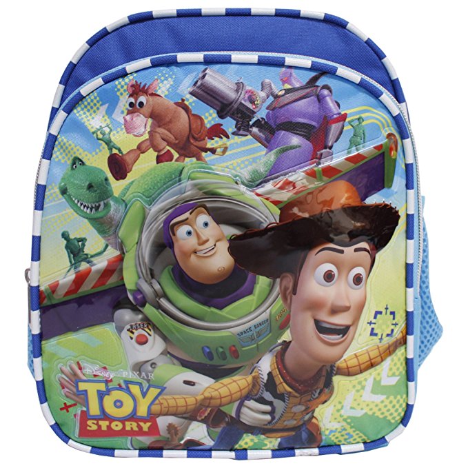Mini Backpack Disney Toys Story Blue/Green Buzz Woody 10" 135508