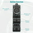 thumbnail image 4 of Front Left Driver Side Car Master Power Window Switch Fit for Ford Explorer 2011-2015, Black, 4 of 7