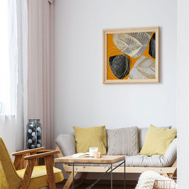 Pintura de pared con hojas abstractas contemporáneas, decoración de carteles impresos, impresión para decoración para hogar, dormitori perfecl cuadro decorativo