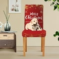 thumbnail image 6 of Wdhugt Christmas Dining Chair Covers, Stretch Removable Washable Dining Room Chair Protector Slipcovers, Santa Claus Deer Kitchen Chair Cover, Slipcovers Protector for Xmas Holiday Party Home Décor, 6 of 7