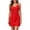Red, variant on Women's Casual Summer Dresses Sleeveless Thin Suspender Style Nightgown for Home Sleep Short Dress