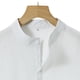 thumbnail image 5 of Ceisia Men's Shirt | Loose Stand Collar Short Sleeve Cotton-Linen Shirt | Breathable Textured Wrinkle (Multiple Solid Colors) Gift, 5 of 8