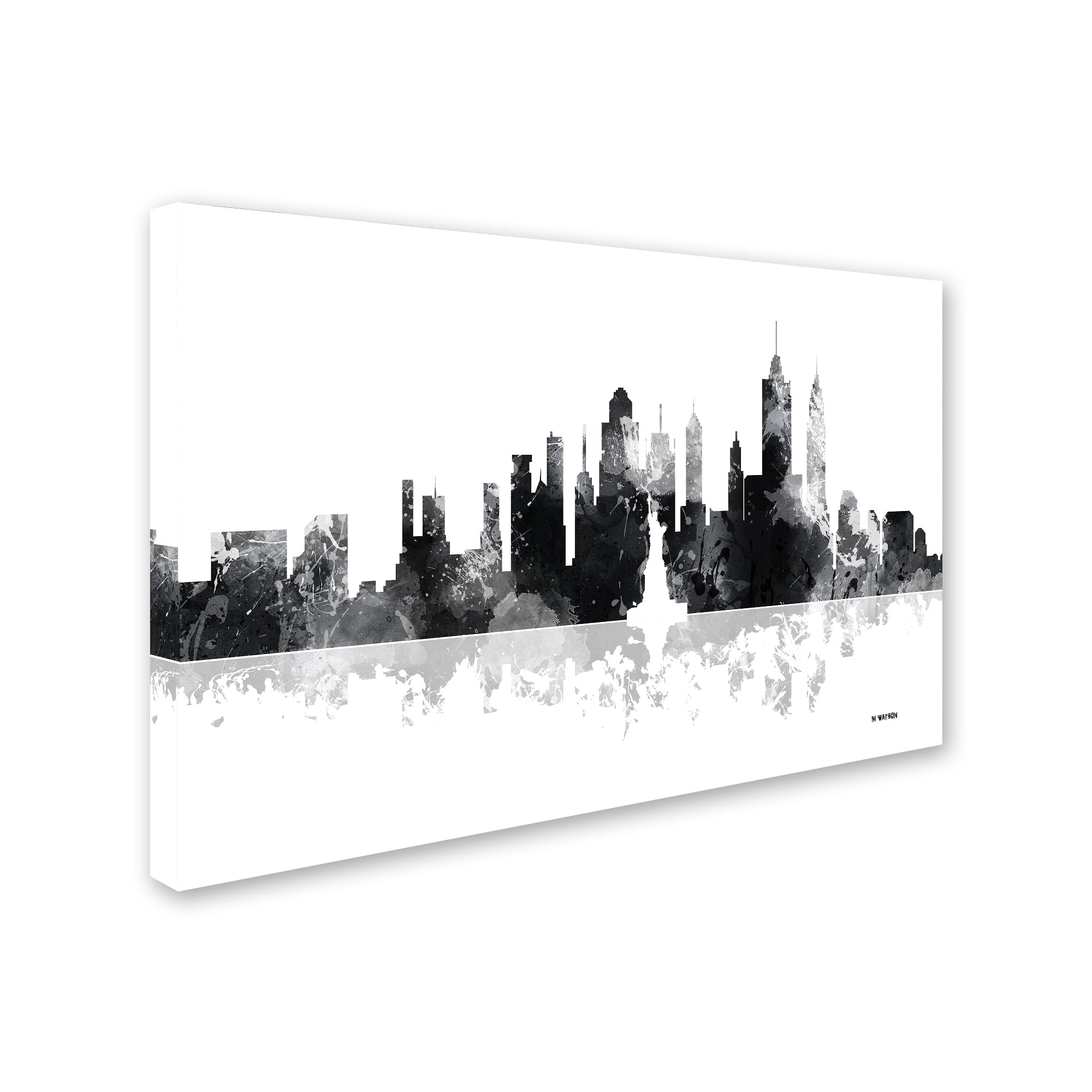 Trademark Fine Art "New York New York Skyline BG-1" Canvas Art by Marlene Watson