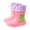 Z01 Pink, variant on Kids Rainboots Toddler Rain Boots Baby Easy-On Rain Shoes for Boys and Girls Waterproof Lightweight Outdoor Size 3.5C - 4C (Yellow,3.5C - 4C)