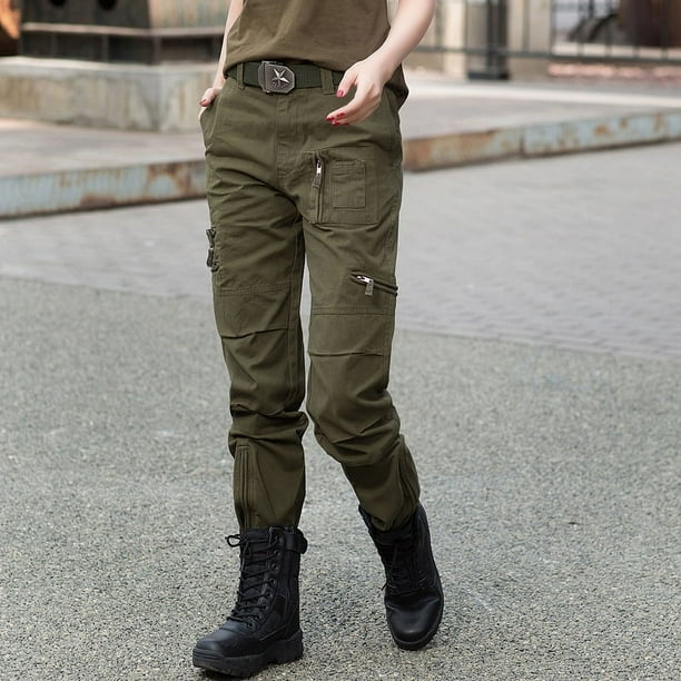 Pantalones de camuflaje para exteriores, pantalones de trabajo tácticos ajustados y rectos para mujer, pantalones de fuerzas especiales