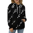 thumbnail image 4 of Black Music Notes 3d Sweatshirts Hoodie Fashion Casual Personality Men's Women Street Hoodie Pullovers Long Sleeve Comfortable Top, 4 of 6