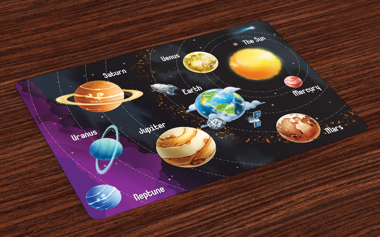 Outer Space Placemats Set of 4 Solar System of Milky Way