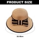 thumbnail image 2 of Sombrero de paja con lazo para mujer, de 56 a 58 cm de circunferencia, para verano, para playa, para salir a la playa, 2 of 5