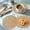 #264Khaki, variant on Clea*rance!Woven Round Coaster in Assorted Colors, Heat Insulation Cotton Table Mat for Hot Beverages, Reusable Drink Pad for Kitchen Dining and Coffee Table