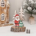 thumbnail image 7 of Diceymbol 4.7 Inch Wooden Christmas Figurine Set With Snowman Santa Reindeer Holiday Tabletop Decor Perfect Family Gift, 7 of 7