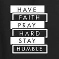 thumbnail image 6 of Wild Bobby, Have Faith Pray Hard Stay Humble Inspirational/Christian Men Graphic Tee, Black, Small, 6 of 6
