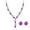 Purple, variant on NUZYZ 2Pcs/Set Acrylic Rose Pendant Stud Earrings Necklace Women Jewelry Gift