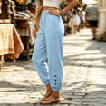 thumbnail image 6 of Hurxie Women's High Waisted Sweatpants Workout Active Joggers Pants Baggy Lounge Bottoms Light Blue,XL, 6 of 6