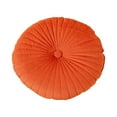 thumbnail image 2 of Namalu Round Throw Pillow 15.7 Inch Decorative Round Velvet Floor Pillows Small Pumpkin Throw Cushion for Living Room Sofa Bed (Saffron), 2 of 7