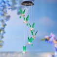 thumbnail image 2 of WIFKLSIIPG Outdoor Solar Powered Wind Chime with Metal LED Hummingbirds Butterflies and Decorative Lights, 2 of 5