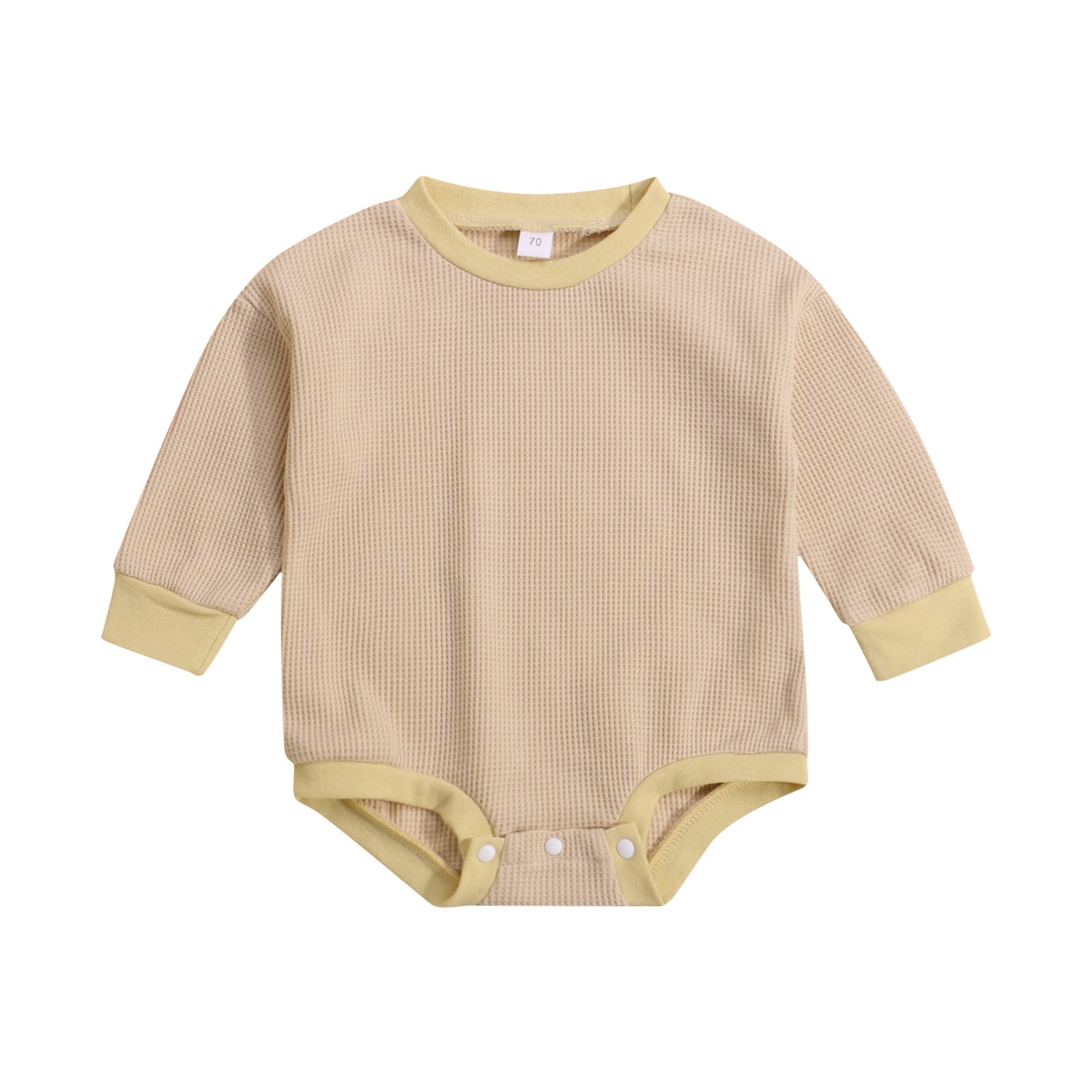 Baby Girl Boy Crewneck Sweatshirt Long Sleeve Romper Oversized Waffle Knit Sweater Bodyusuit Pullover Top Fall Clothes 