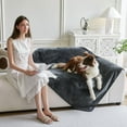 thumbnail image 6 of TOPCHANCES Waterproof Couch Cover for Dogs Cats, Reversible Fleece Waterproof Pet Blanket, Furniture Cover Sofa Protector for Pet Cat Bed, 60x80inch, Dark Gray, 6 of 8