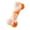 A003- Orange, variant on Chewer Dog Toys for Aggressive Chewers, Rubber Bone Shaped Dental Chew, Teeth Toys for Small Large Breed Puppies, Red 1 Pack