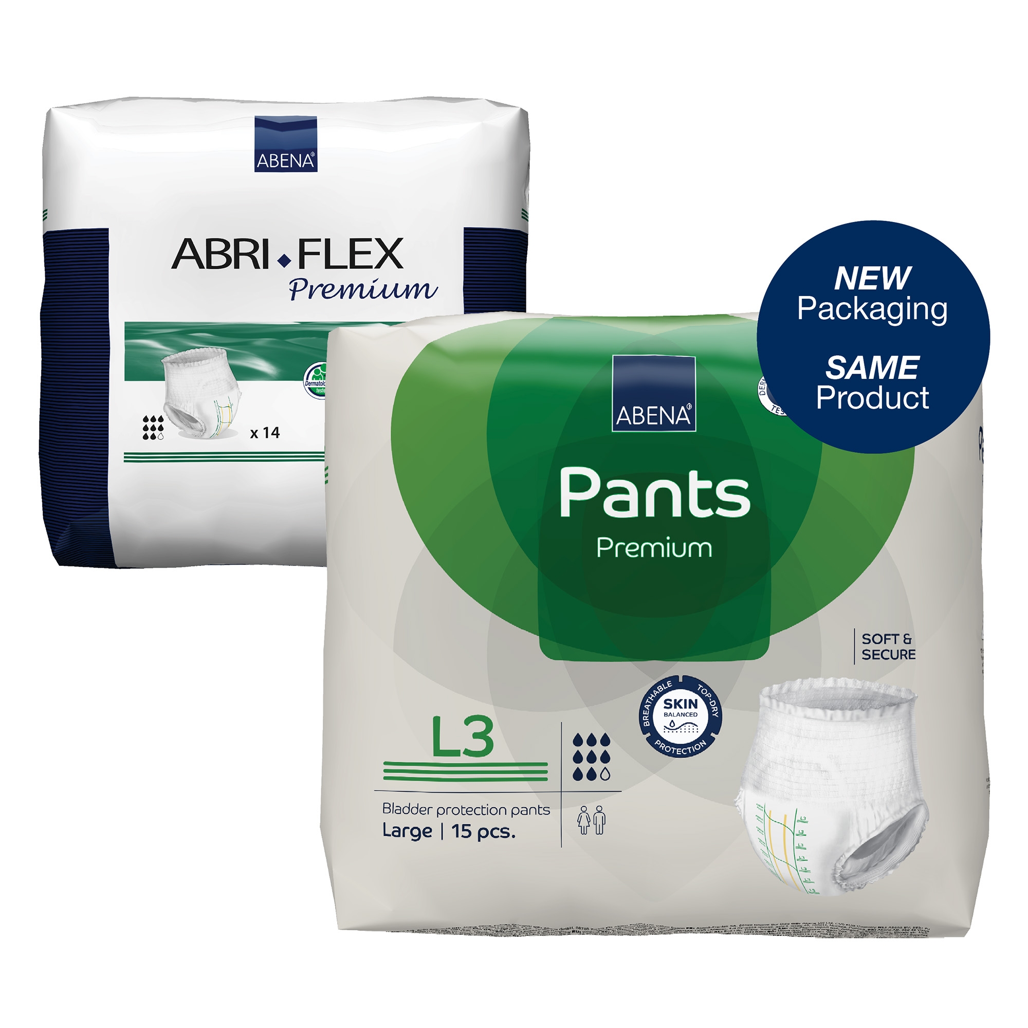 Abena Premium Pants L3 Disposable Underwear Pull On with Tear Away Seams Large, 1000021327, 90 Ct - image 2 of 7