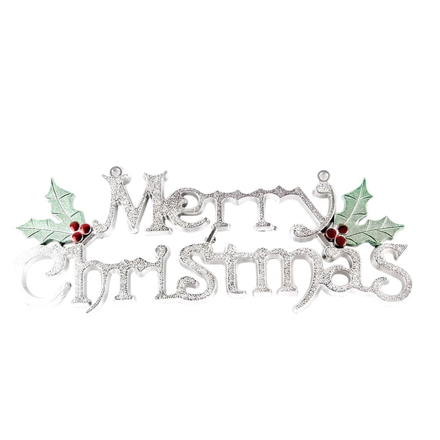 Home Decor Merry Christmas Letter Sign Window Hanging Christmas Text Decoration Pendant