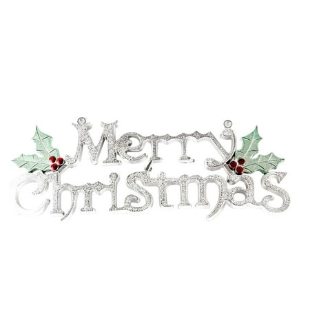 

Veki Merry Christmas Letter Sign Window Hanging Christmas Text Decoration Pendant Door Way Bead Hangings