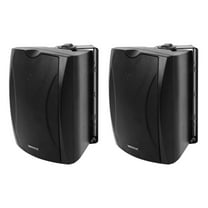 2) Rockville WET-6B 70V 6.5" IP55 Black Commercial Indoor/Outdoor Wall Speakers